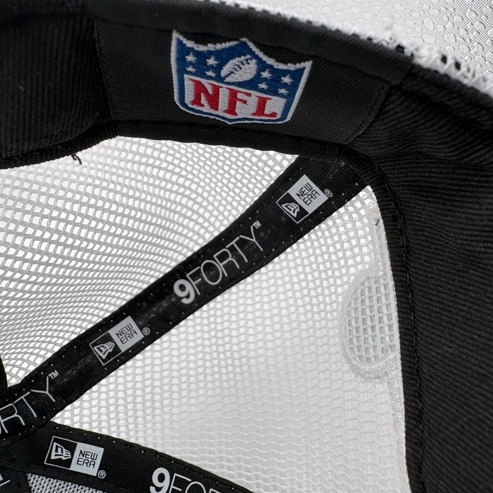 Philadelphia Eagles New Era 9FORTY Super Bowl LVII Snap Back Hat Black White - Picture 6 of 7